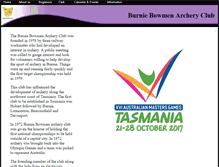 Tablet Screenshot of burniebowmen.archerytasmania.org.au